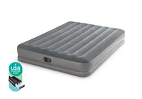 INTEX Dura-BeamÂ® Prestige Air Mattress with USB Pump, 12in. Queen, with Fiber-Tech® Construction