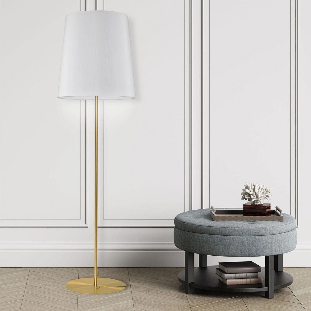 Dainolite MM681F-AGB-790 Aged Brass Floor Lamp