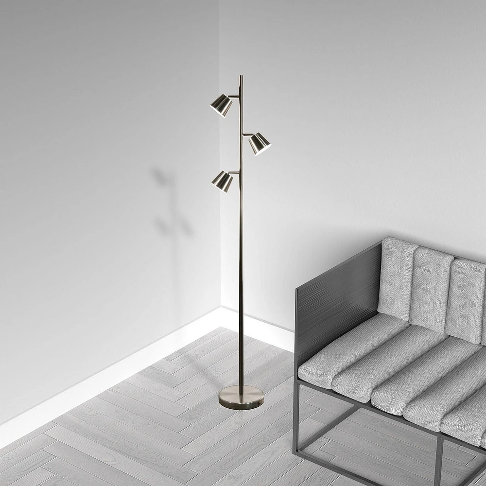 Dainolite 625LEDF-SC Satin Chrome Floor Lamp