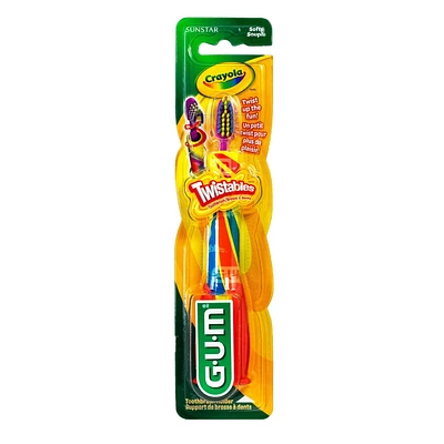GUM® CRAYOLA™ TWISTABLES® Kids’ Toothbrush, Soft Bristles, 3+