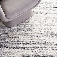 SAFAVIEH Fontana Dalia Distressed Stripes Plush Shag Area Rug