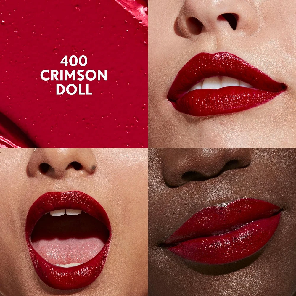 Rouge à lèvres Clean, Fini satin, Tenue 24 heures, Squalane, Avocat et aloès, Sans carmin, non desséchant Crémeux et confortable