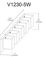 Dainolite V1230-5W-PC  Vanity