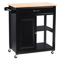 CorLiving Sage Wood Kitchen Cart With Cupboard