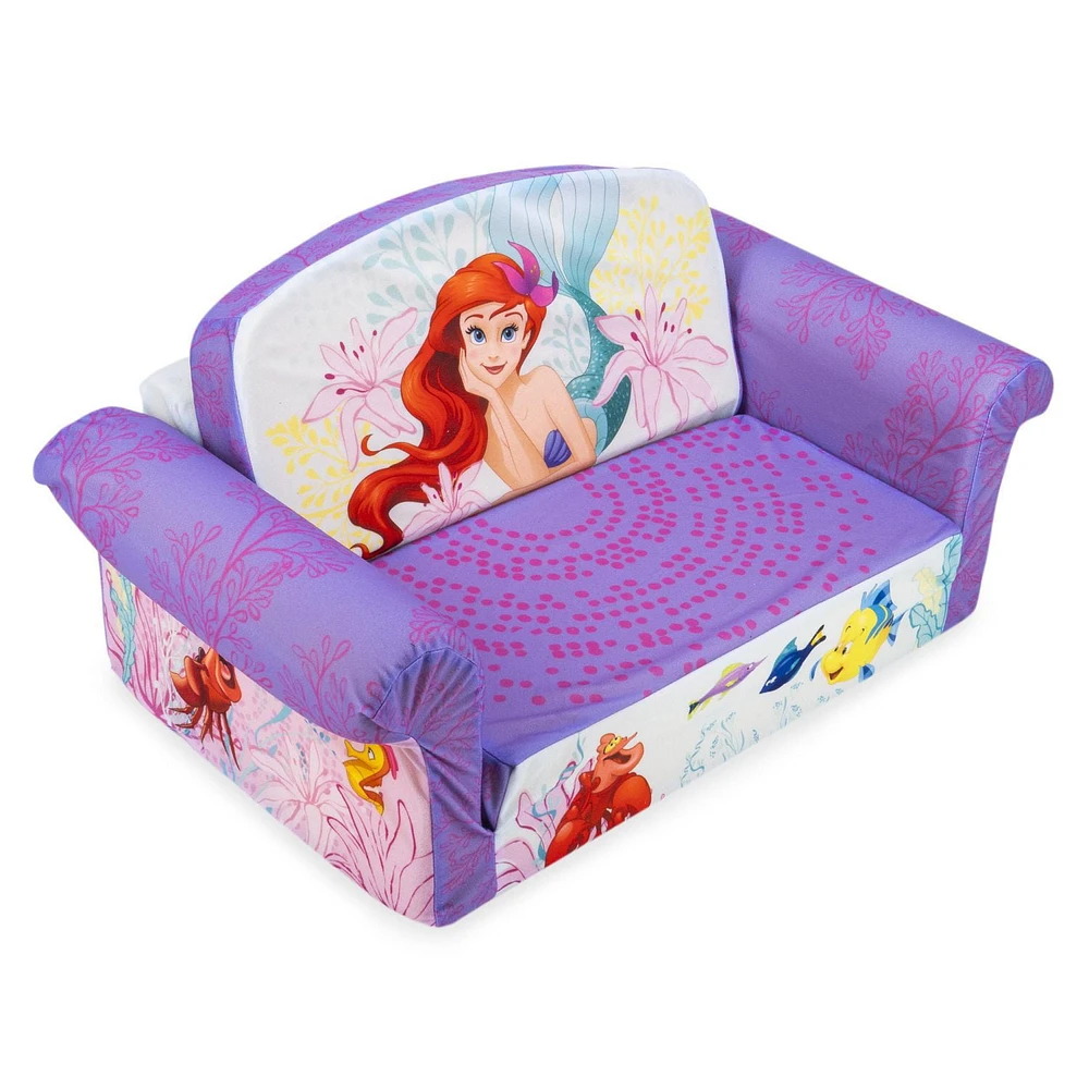 Marshmallow Furniture, Children's 2-in-1 Flip Open Foam Sofa, The Little Mermaid, by Spin Master