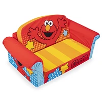 Marshmallow Furniture, Children's 2-in-1 Flip Open Foam Sofa, Sesame Street’s Elmo, by Spin Master