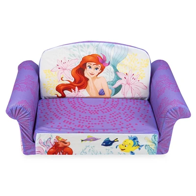 Marshmallow Furniture, Children's 2-in-1 Flip Open Foam Sofa, The Little Mermaid, by Spin Master