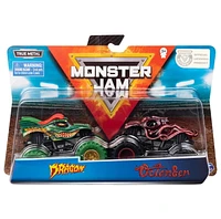 Monster Jam, Official Dragon vs. Octon8er Die-Cast Monster Trucks, 1:64 Scale, 2 Pack