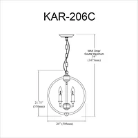 Dainolite KAR-206C-PC  Chandelier