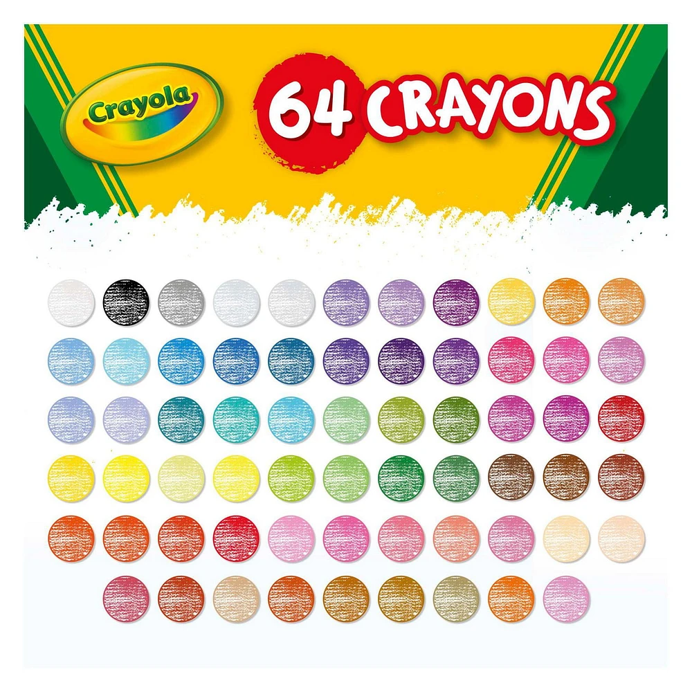 Crayola Crayons, 64 Count, 64 colourful crayons