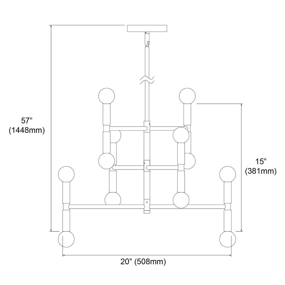 Dainolite AVA-2012C-MB Chandelier