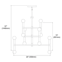 Dainolite AVA-2012C-MB Chandelier