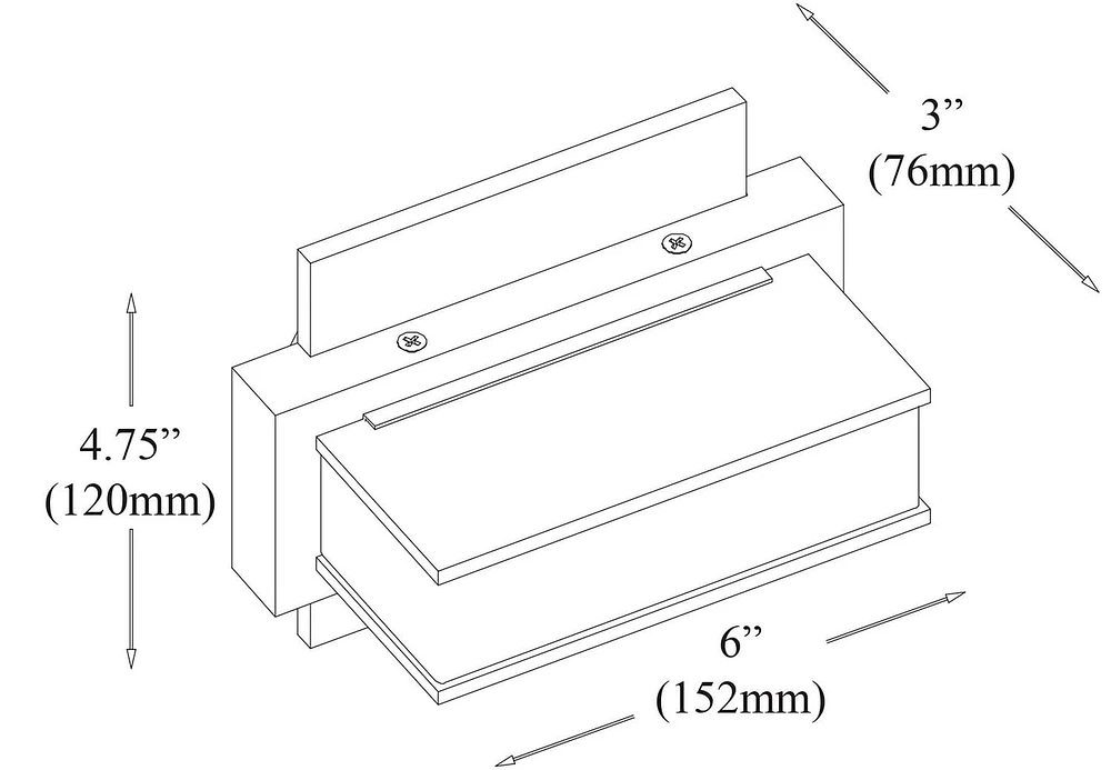 Dainolite VLD-215-1W-PC  Vanity