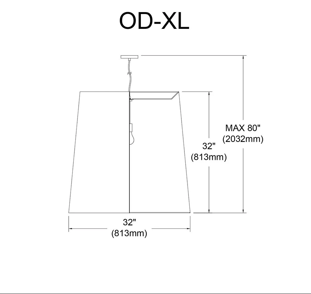 Dainolite OD-XL-790 White Pendant