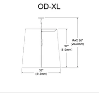 Dainolite OD-XL-790 White Pendant