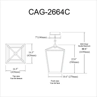 Dainolite CAG-2664C-AGB Chandelier