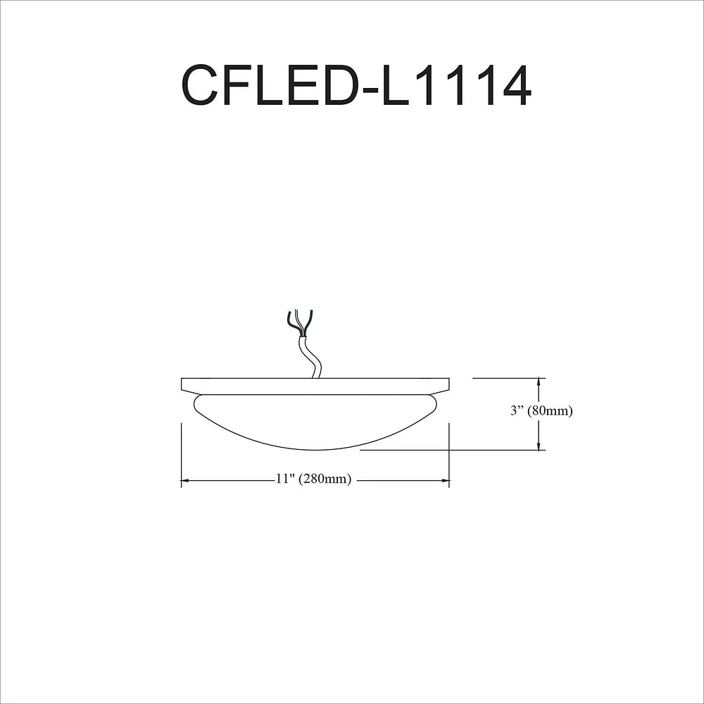 Dainolite CFLED-L1114-SC White Flush Mount