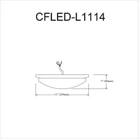 Dainolite CFLED-L1114-SC White Flush Mount