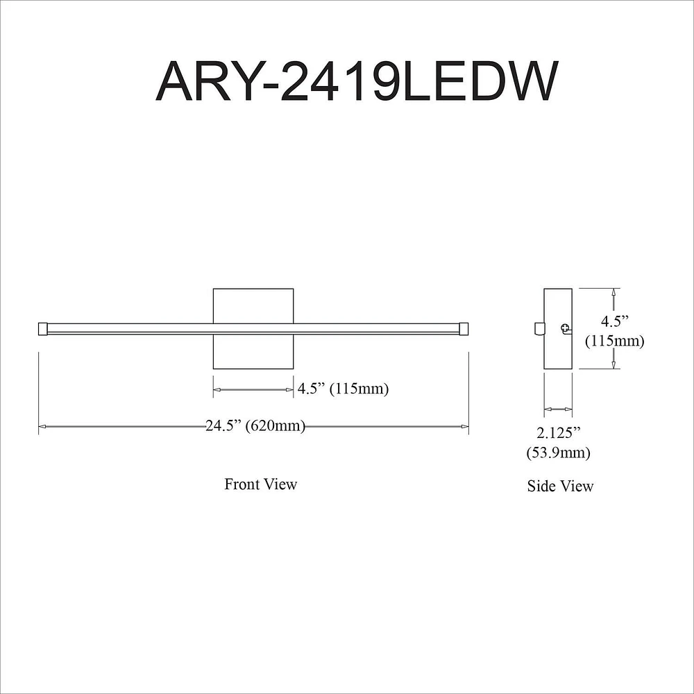 Dainolite ARY-2419LEDW-AGB Wall (Decorative)