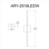 Dainolite ARY-2519LEDW-MB Wall (Decorative)