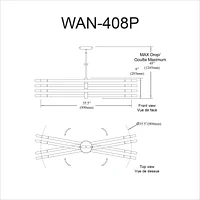 Dainolite WAN-408P-MB-AGB Pendant