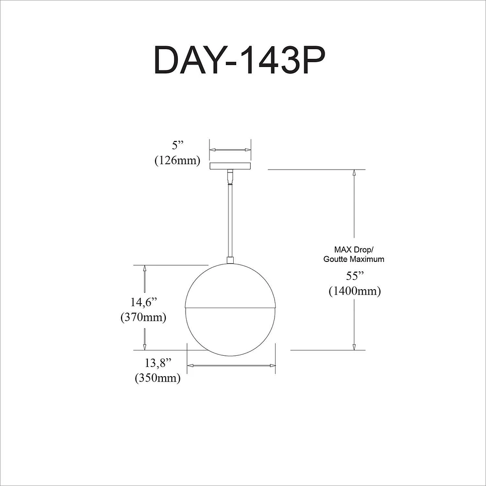 Dainolite DAY-143P-MB Pendant