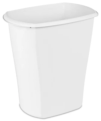 Sterilite 38 Liter Rectangular White Wastebasket, 38 Liter