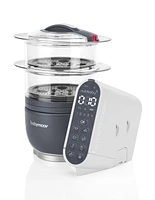 Babymoov Duo Meal Station - 5 in 1 Food Maker with Steam Cooker, Blend & Puree (grey), True cuisine for your Baby