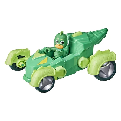 PJ Masks Gekko Deluxe Vehicle Preschool Toy, Gekko-Mobile Car with 2 Wheel Modes and Gekko Action Figure for Kids Ages 3 and Up