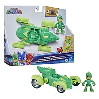 PJ Masks Gekko Deluxe Vehicle Preschool Toy, Gekko-Mobile Car with 2 Wheel Modes and Gekko Action Figure for Kids Ages 3 and Up