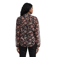 Mexx Women’s Floral Printed Shirt with Lurex, Tailles: XS-XL