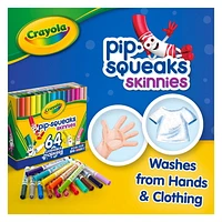 Crayola Pip-Squeaks Skinnies Washable Markers, 64 Count, 64 Skinny Washable Markers