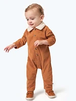 Modern Moments by Gerber - 1 piece Oversized Romper - Brown, 1 Piece