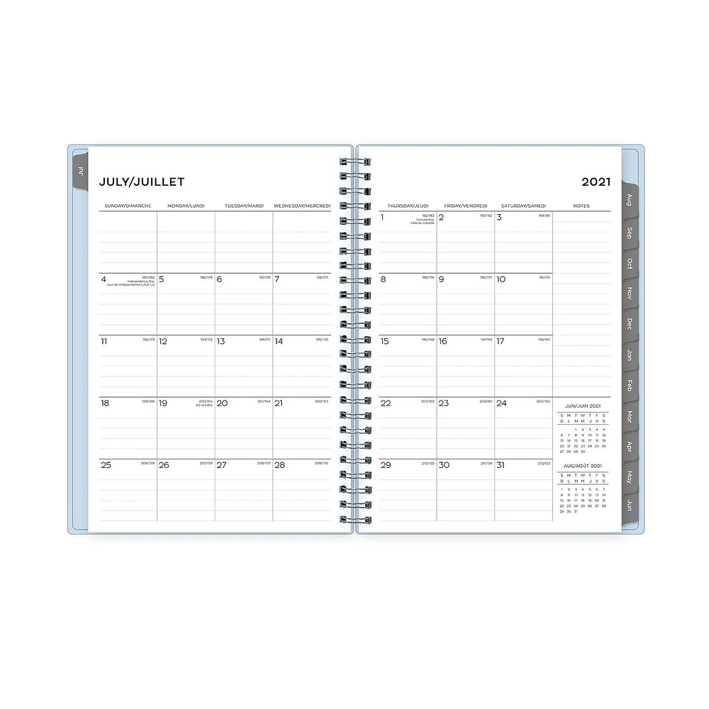 Blue Sky Contempo Medium Weekly/Monthly Planner Notes for 2021-2022