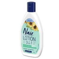 Nair 3-In-1 Hair Removal Lotion for Sensitive Skin with Sunflower Seed Oil and Green Tea Extract, 175 mL