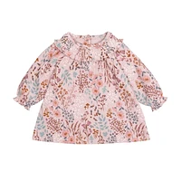 Modern Moments by Gerber - 2 piece Smocked Dress + Tights - Floral, 2 Piece