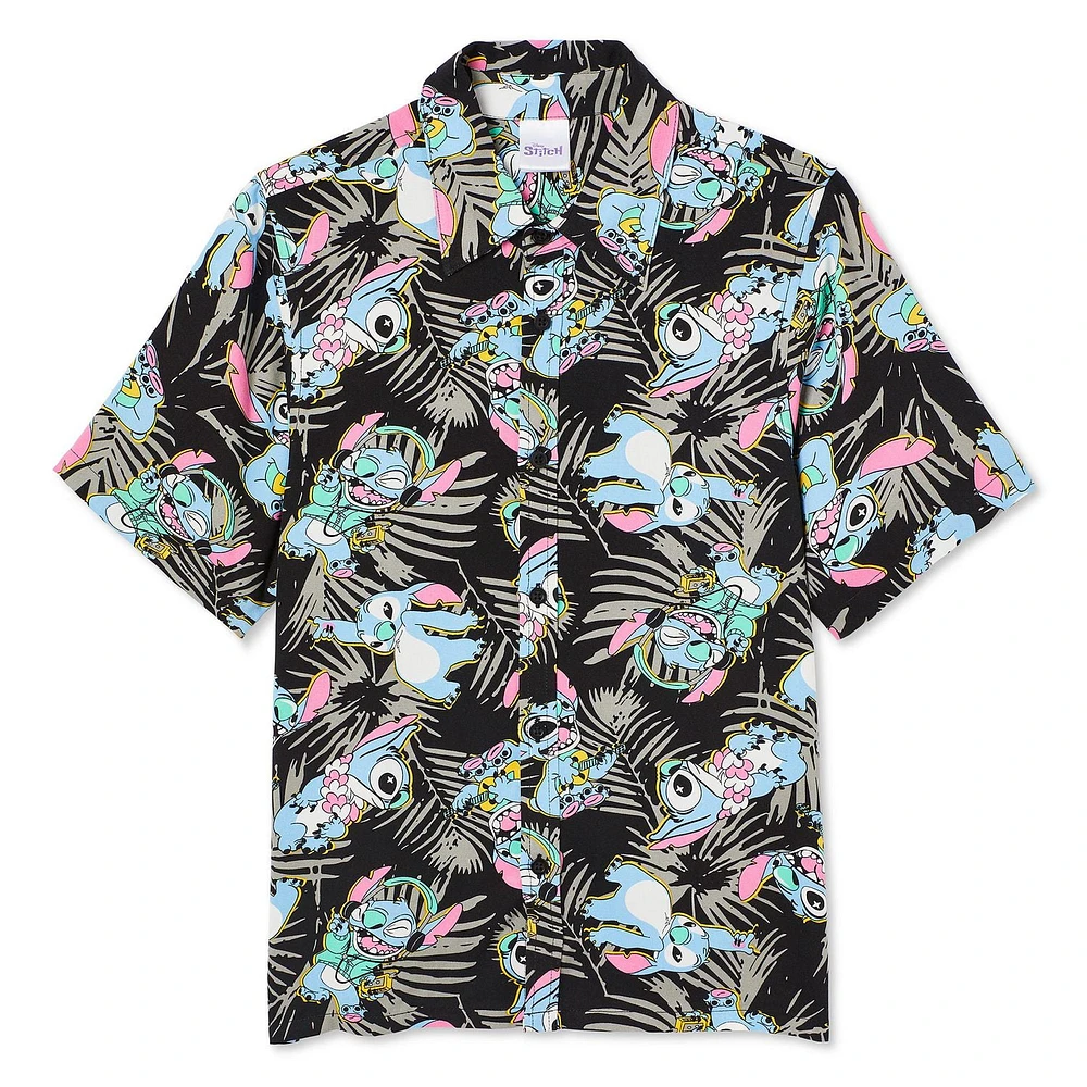 Chemise de villégiature Stitch Disney pour garçons Tailles TP–TG