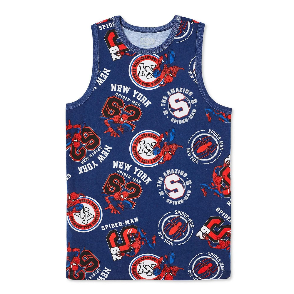 Marvel Boys' Spider-Man Tank, Sizes XS-XL