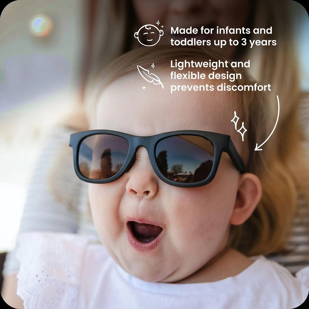 GoldBug Lunettes de soleil pour bébé pour garçons et filles, nourrissons et tout-petits, noir Lunettes de soleil Noir