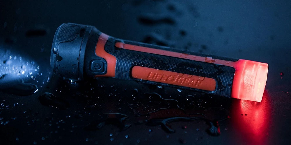 Lampe de poche avec signalisation, résistant aux tempêtes LifeGear avec 200 lumens Lampe de poche