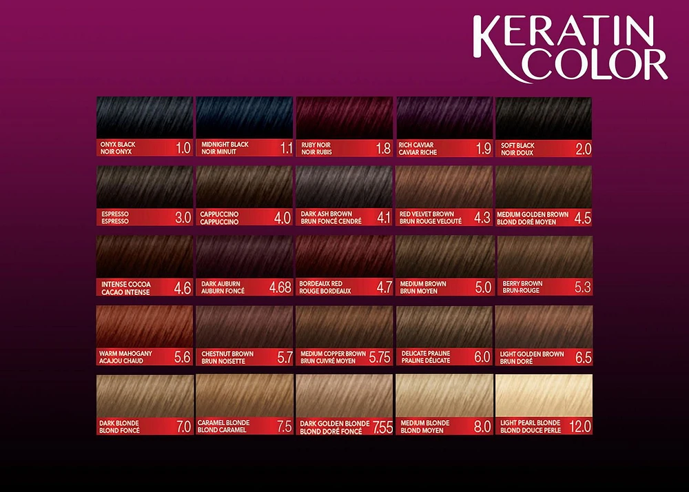 Schwarzkopf Keratin Color Permanent Hair Color Cream, 1 Pack/60 ml