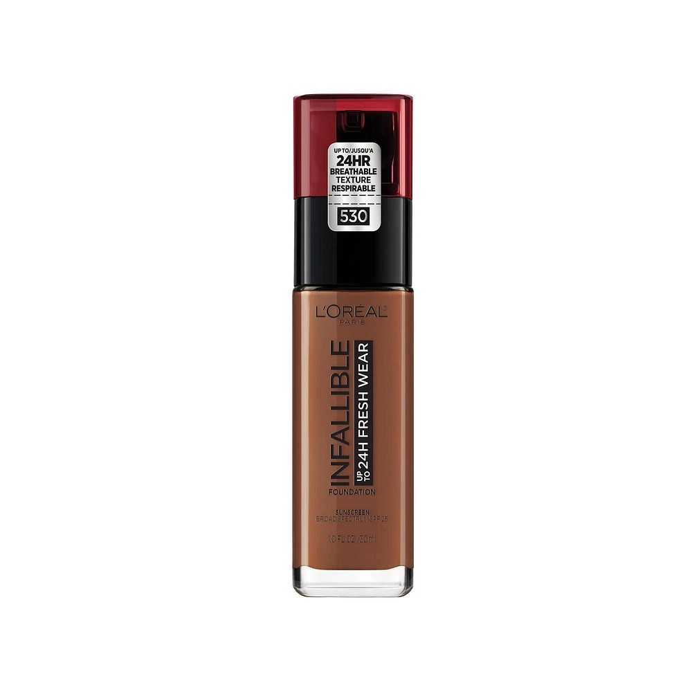 L'Oréal Paris Fond de Teint Liquide Infallible Fresh Wear, couvrance totale Formule Longue Tenue