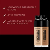 L'Oréal Paris Fond de Teint Liquide Infallible Fresh Wear, couvrance totale Formule Longue Tenue