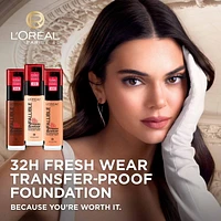 L'Oréal Paris Infallible Fresh Wear Liquid Foundation, Full Coverage, Lightweight Longwear Formula