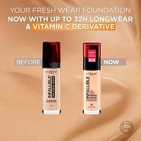 L'Oréal Paris Infallible Fresh Wear Liquid Foundation, Full Coverage, Lightweight Longwear Formula