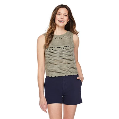 George Women's Crochet Tank, Sizes XS-XXL