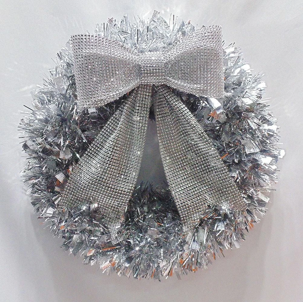 Holiday Time Tinsel Wreath