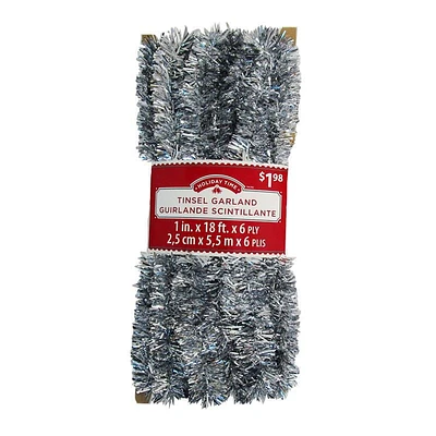 Holiday Time Tinsel Garland