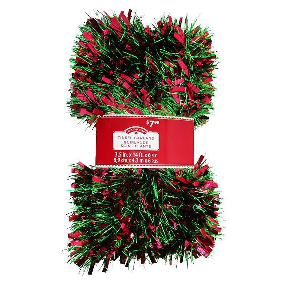 Holiday Time Tinsel Garland