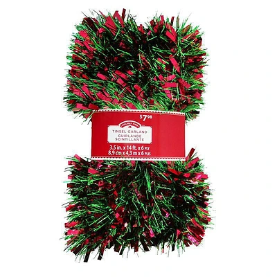 Holiday Time Tinsel Garland